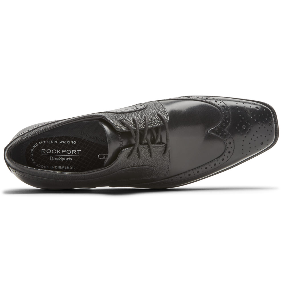 Rockport Snörskor Herr Svarta - Farrow Wingtip - WVLGU0817